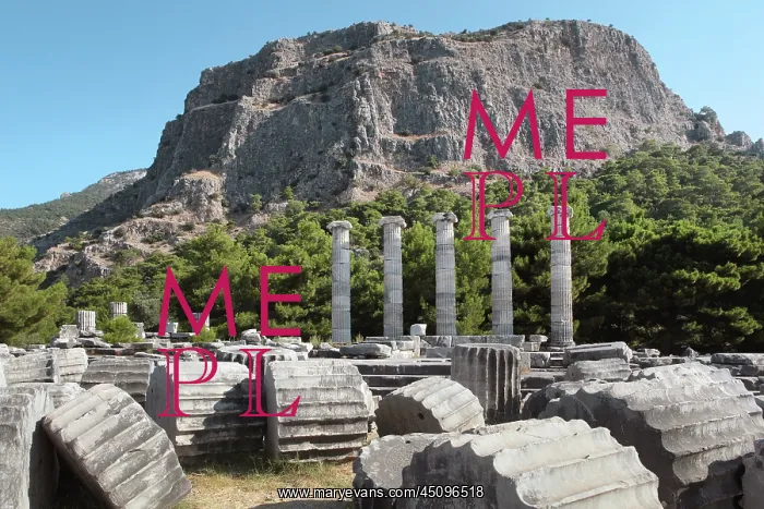 : Temple of Athena, Priene, Aydin, Turkey : Temple of Athena, Priene, Aydin, Turkey