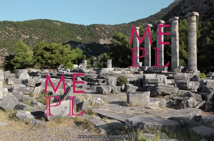 : Temple of Athena, Priene, Aydin, Turkey : Temple of Athena, Priene, Aydin, Turkey