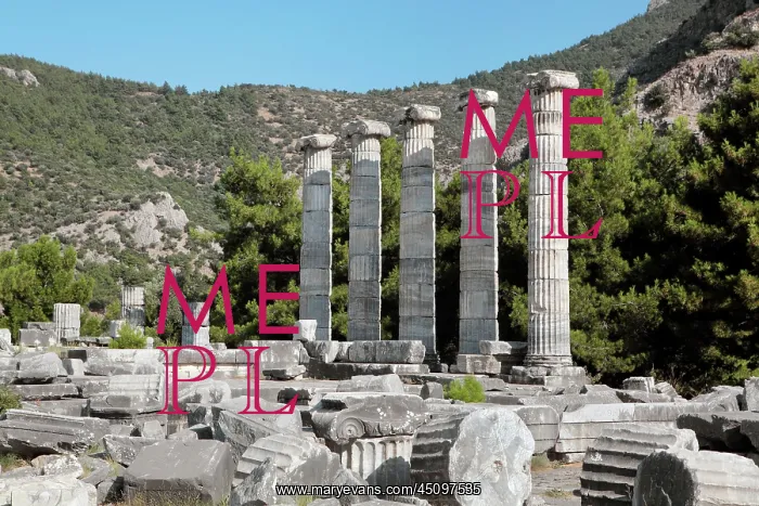 : Temple of Athena, Priene, Aydin, Turkey : Temple of Athena, Priene, Aydin, Turkey
