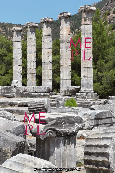 : Temple of Athena, Priene, Aydin, Turkey : Temple of Athena, Priene, Aydin, Turkey