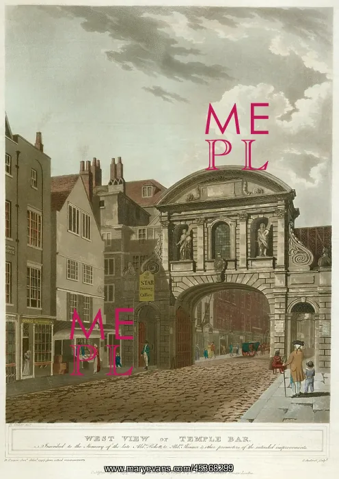 : Temple Bar in 1797 : Temple Bar in 1797