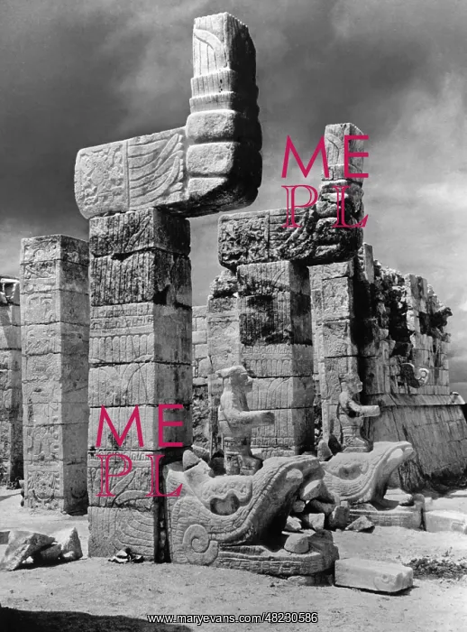 : Temple in Chichen Itza, 1925 : Temple in Chichen Itza, 1925