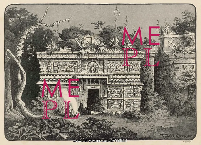 : Temple at Chichen Itza, Yucatan State, Mexico : Temple at Chichen Itza, Yucatan State, Mexico