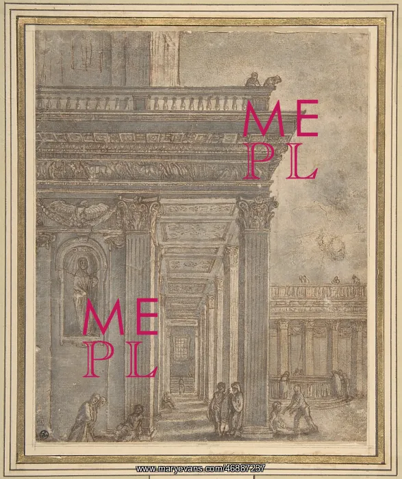: A Temple in a Courtyard (Pool of Bethesda), late : A Temple in a Courtyard (Pool of Bethesda), late