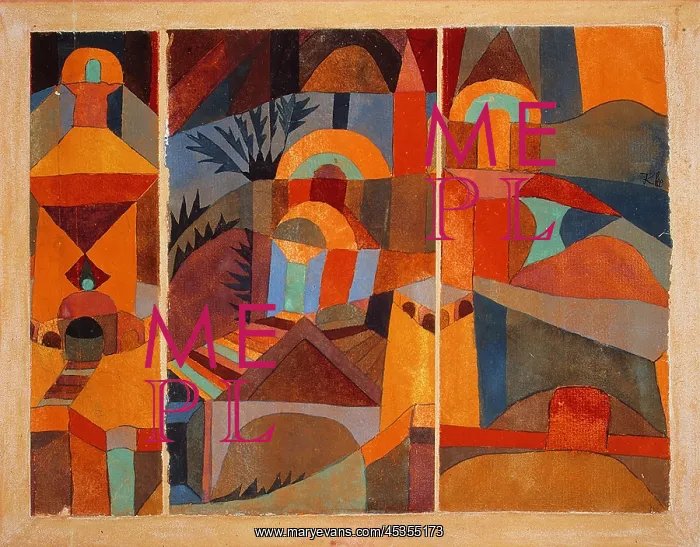 : TEMPLE GARDENS, by Paul Klee : TEMPLE GARDENS, by Paul Klee