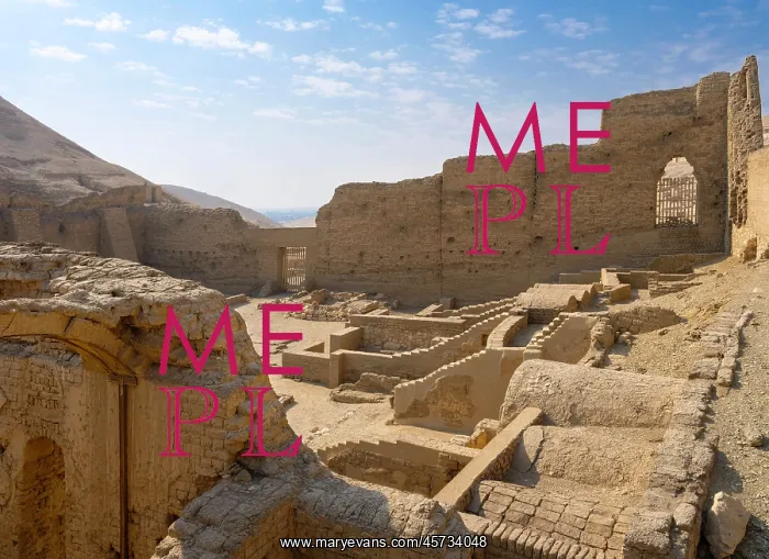 : Temple of Hathor, Deir el-Medina, Egypt : Temple of Hathor, Deir el-Medina, Egypt