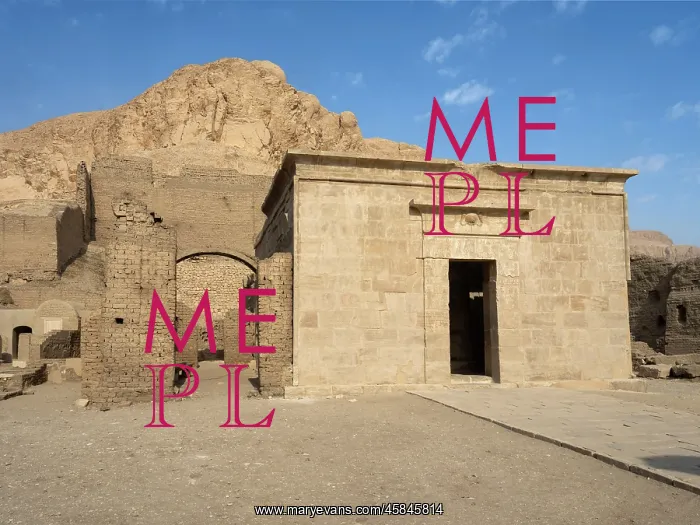 : Temple of Hathor, Deir el-Medina, Egypt : Temple of Hathor, Deir el-Medina, Egypt