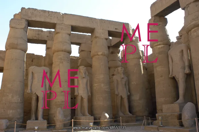 : Temple of Luxor. First courtyard called the Ramses II : Temple of Luxor. First courtyard called the Ramses II
