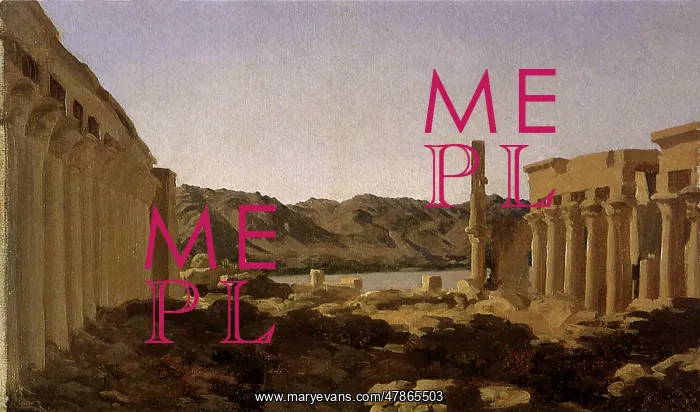 : Temple at Philae, Egypt, by Leighton : Temple at Philae, Egypt, by Leighton