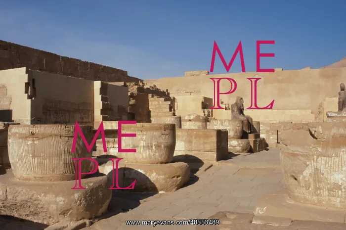 : Temple of Ramesses III. Ruins. Egypt : Temple of Ramesses III. Ruins. Egypt