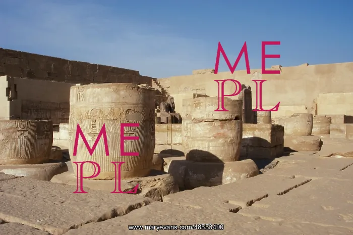 : Temple of Ramesses III. Ruins. Egypt : Temple of Ramesses III. Ruins. Egypt
