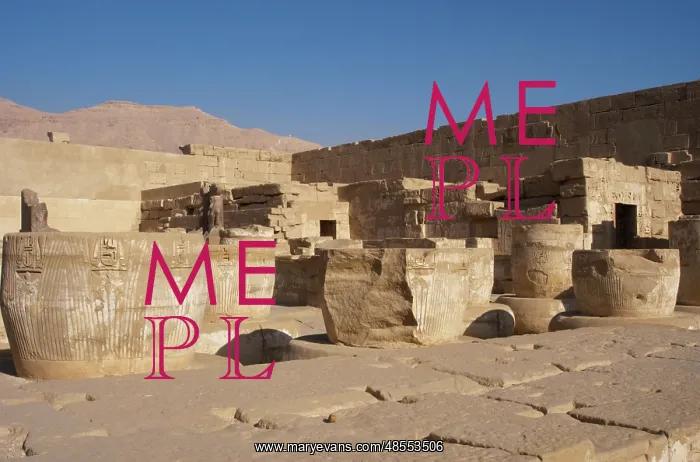 : Temple of Ramesses III. Ruins. Egypt : Temple of Ramesses III. Ruins. Egypt