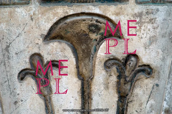 : Temple of Ramses III. Papyrus. Relief. Egypt : Temple of Ramses III. Papyrus. Relief. Egypt