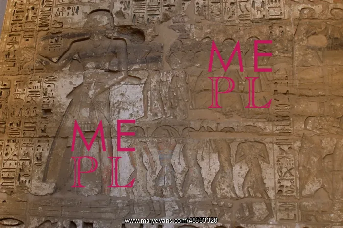 : Temple of Ramses III. Prisonera of war. Egypt : Temple of Ramses III. Prisonera of war. Egypt