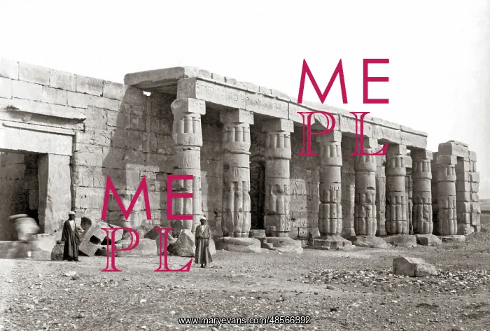  : Temple at Thebes, Egypt, circa 1880s