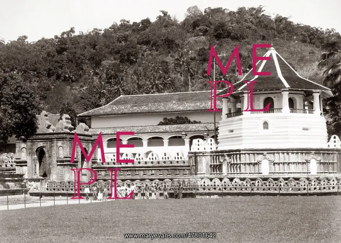 : Temple of the Tooth, Kandy, Ceylon, Sri Lanka, c.1880's : Temple of the Tooth, Kandy, Ceylon, Sri Lanka, c.1880's