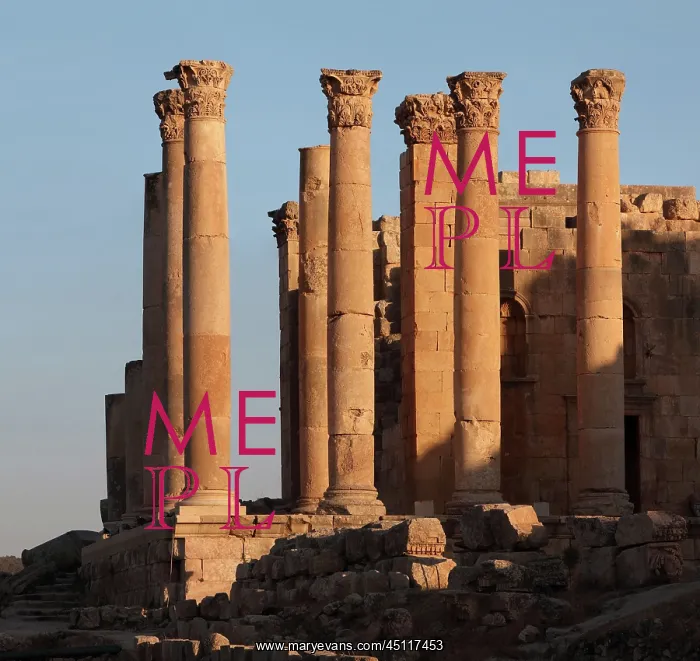 : Temple of Zeus, Jerash, Jordan : Temple of Zeus, Jerash, Jordan