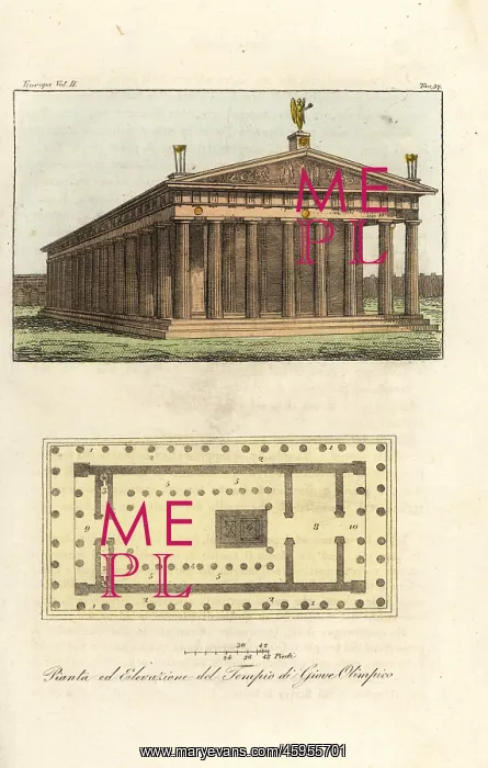 : Temple of Zeus or Jupiter at Mount Olympus : Temple of Zeus or Jupiter at Mount Olympus