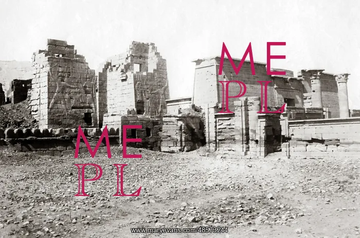  : Temples at Karnak, Egypt, circa 1880s