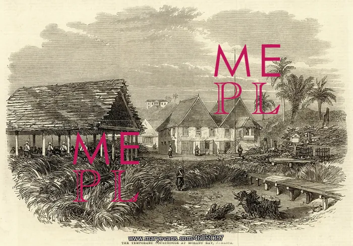 : The temporary courthouse at Morant Bay, Jamaica : The temporary courthouse at Morant Bay, Jamaica
