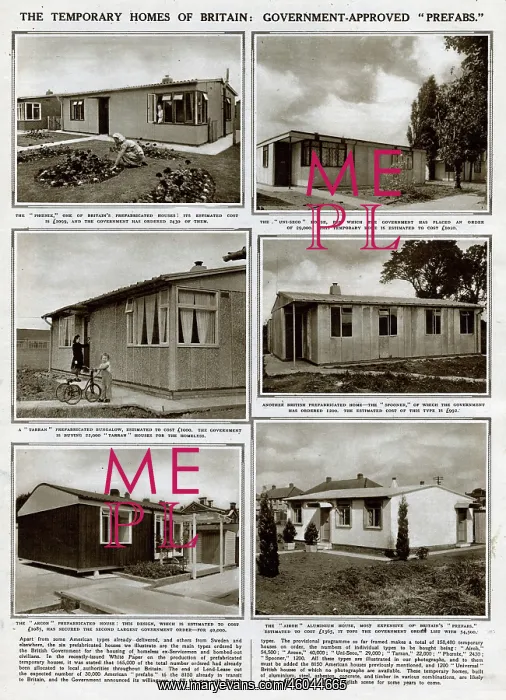 : Temporary homes of Britain 1945 : Temporary homes of Britain 1945