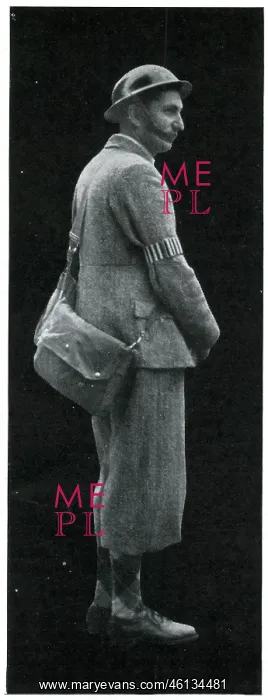 : A temporary wartime policeman in uniform, September 1939 : A temporary wartime policeman in uniform, September 1939