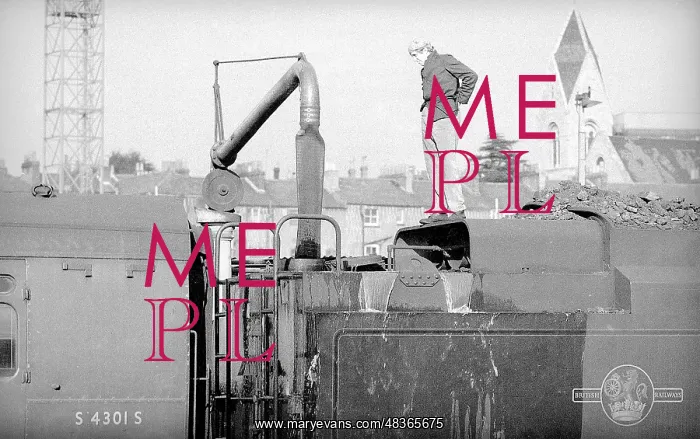  : Tender and fireman with water crane