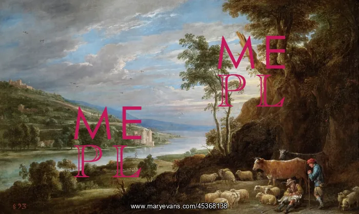 : Teniers - Landscape with shepherds : Teniers - Landscape with shepherds