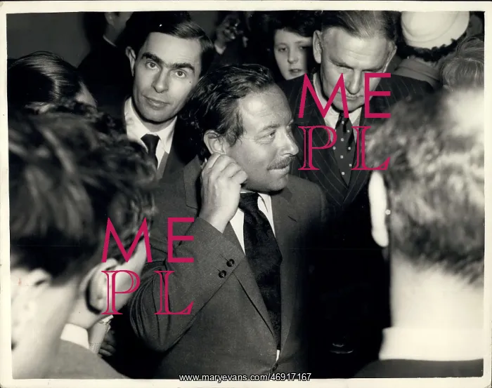 : Tennessee Williams, American playwright, arrives in London : Tennessee Williams, American playwright, arrives in London