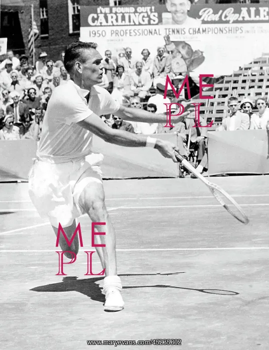 : Tennis champion Jack Kramer, playing against ? : Tennis champion Jack Kramer, playing against ?