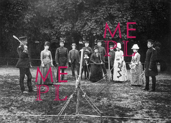 : Tennis game, 1885 : Tennis game, 1885
