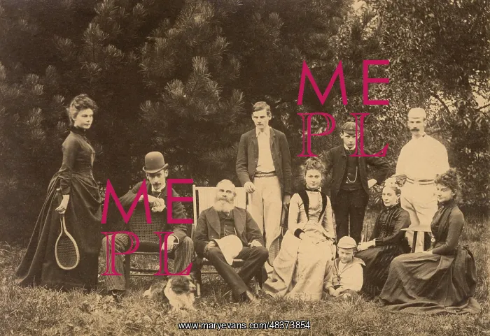 : Tennis party, c.1880s : Tennis party, c.1880s