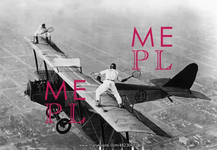 : Tennis on a plane, 1925 : Tennis on a plane, 1925