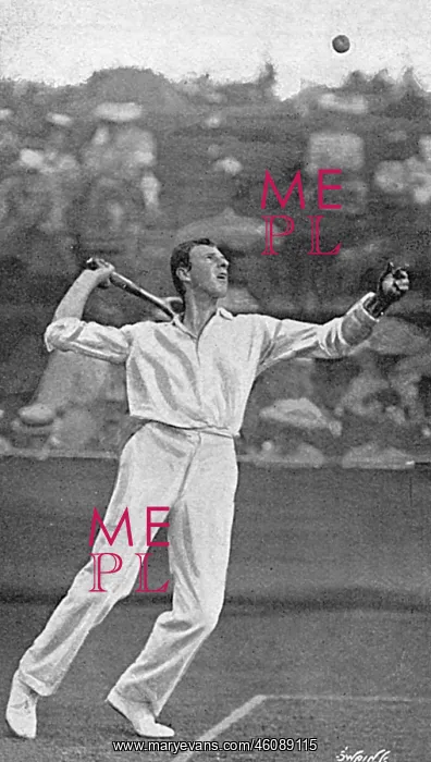 : Tennis player Anthony Wilding serving, 1905 : Tennis player Anthony Wilding serving, 1905