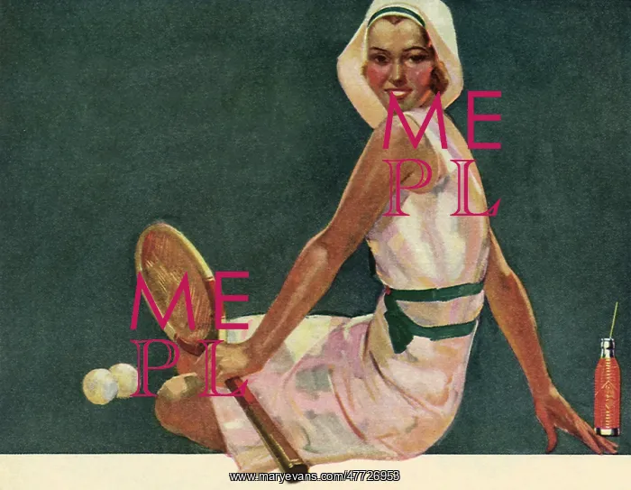  : Tennis Player taking a Break