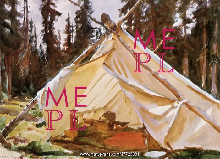 : A Tent in the Rockies, by Singer Sargent : A Tent in the Rockies, by Singer Sargent
