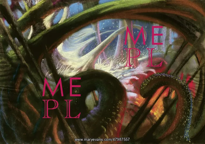 : Tentacles by Raymond Sheppard. An abstract fantasy painting featuring tentacle-like : Tentacles by Raymond Sheppard. An abstract fantasy painting featuring tentacle-like