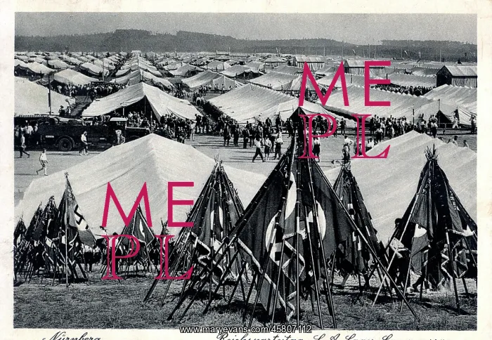 : Tented city at Nuremburg for the Rally workers : Tented city at Nuremburg for the Rally workers
