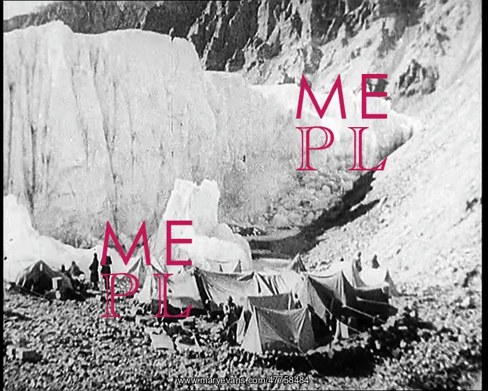 : Tents and Groups of Civilians at a Base Camp : Tents and Groups of Civilians at a Base Camp
