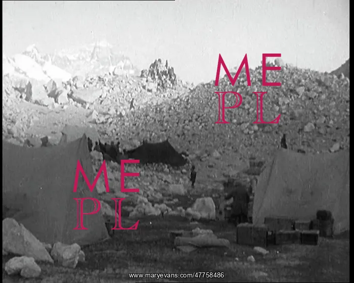 : Tents and Groups of Civilians at a Base Camp : Tents and Groups of Civilians at a Base Camp