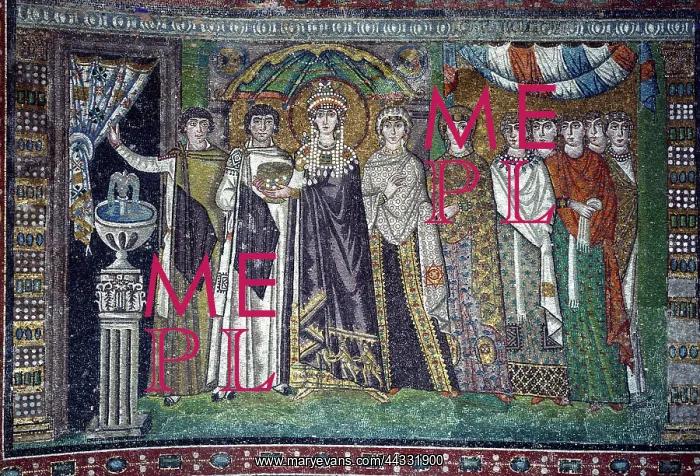: Teodora with a procession of : Teodora with a procession of
