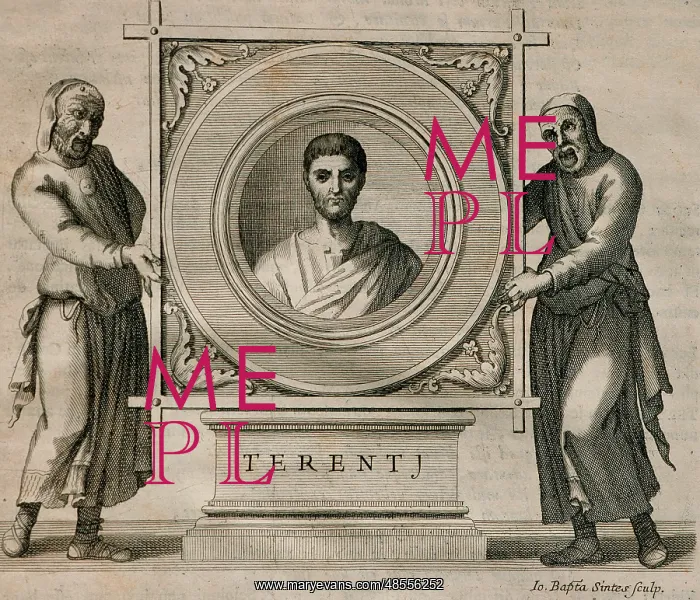  : Terence (195-159 BC). Playwright during the Roman Republic. Engraving. 1736