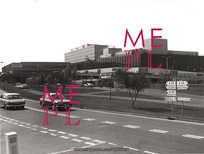 : The terminal complex at Gatwick Airport - 1974 : The terminal complex at Gatwick Airport - 1974