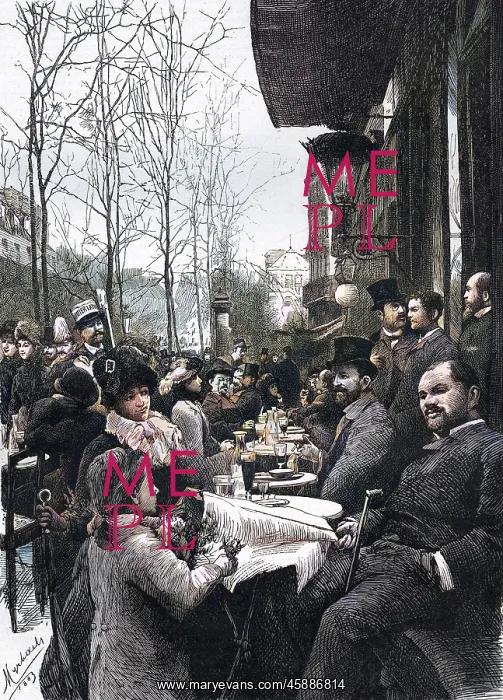 : TERRACE CAFE SCENE 1884 : TERRACE CAFE SCENE 1884