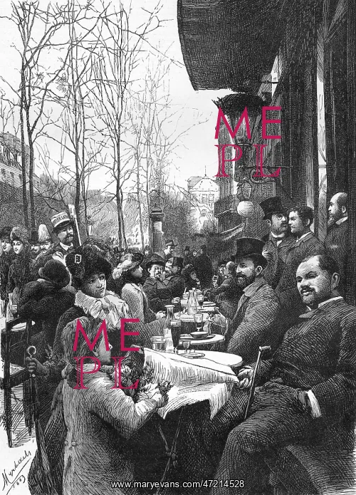 : TERRACE CAFE SCENE 1884 : TERRACE CAFE SCENE 1884