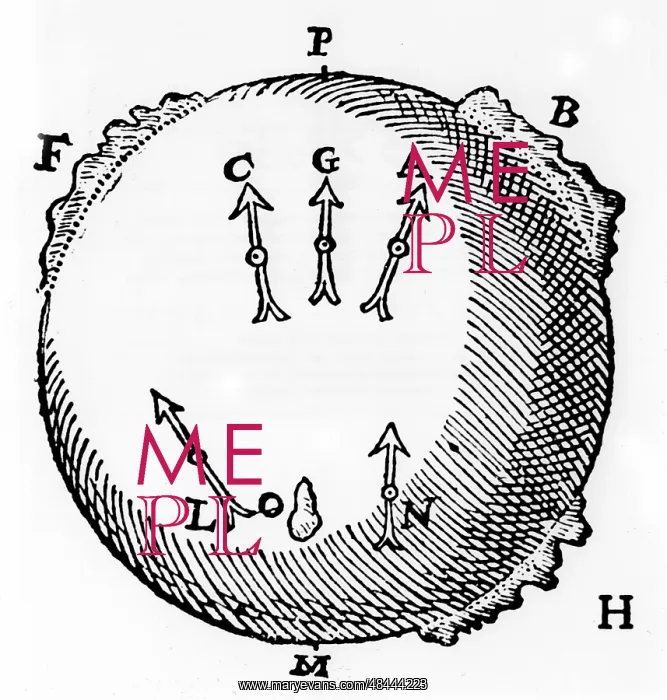 : A terrella or globe-shaped magnet with lumps of : A terrella or globe-shaped magnet with lumps of