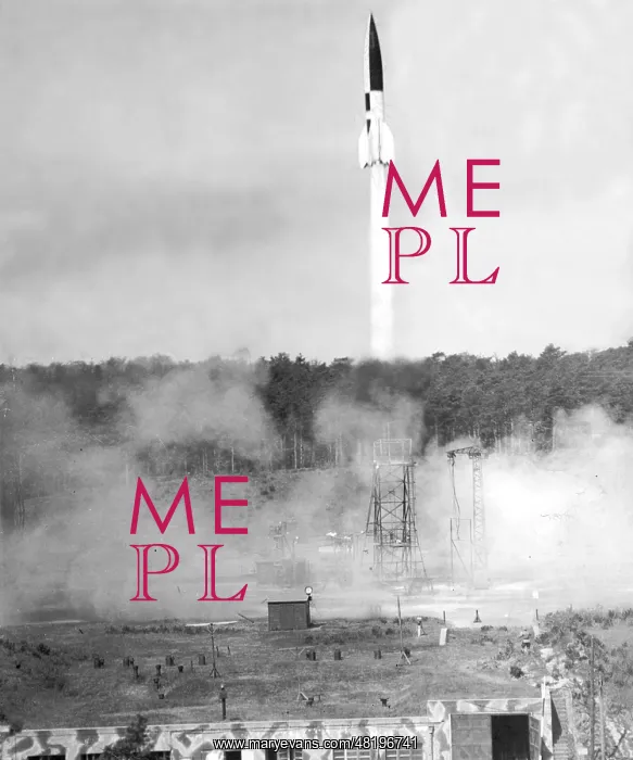 : Test launch of the newly developed V-2 in Peenemunde, 1943 : Test launch of the newly developed V-2 in Peenemunde, 1943