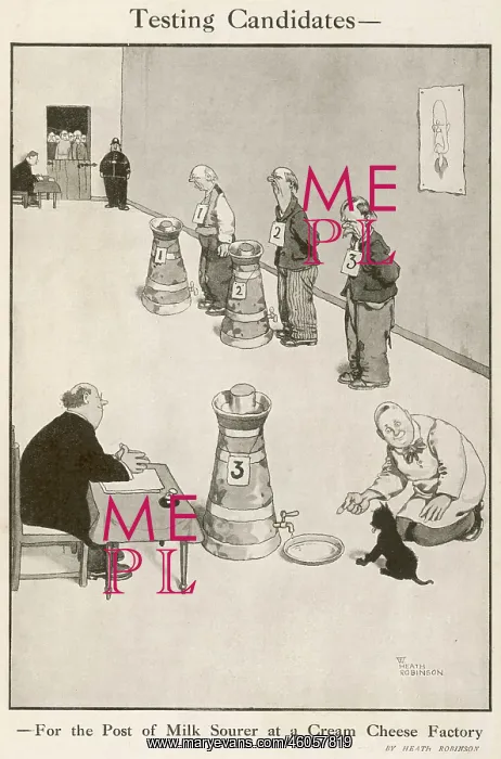 : Testing Candidates by William Heath Robinson : Testing Candidates by William Heath Robinson