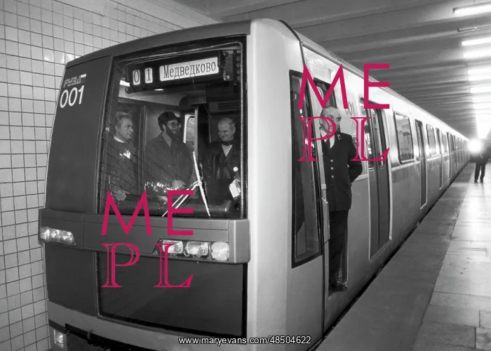 : Testing Yauza train on Polezhayevskaya station : Testing Yauza train on Polezhayevskaya station