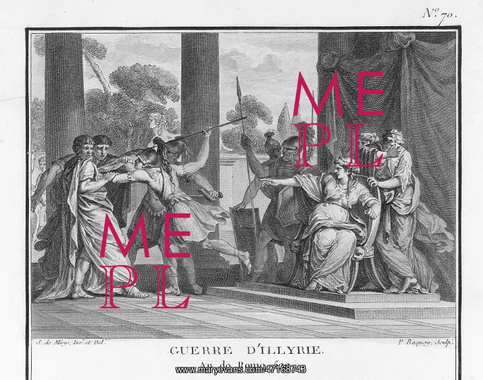 : Teuta, Queen of Illyria, with Roman ambassadors : Teuta, Queen of Illyria, with Roman ambassadors